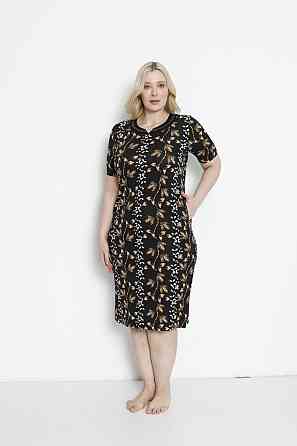 Платье домашнее женское* 2XL - 50/52, Черный Астана