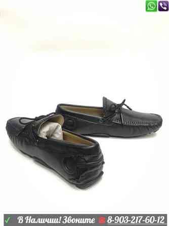 Мокасины Salvatore Ferragamo Gancini Driver кожаные черные Алматы