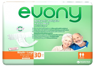 Подгузники взрослые Evony Large 30шт Нур-Султан - изображение 1