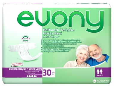 Подгузники взрослые Evony Extra Large 30шт Нур-Султан - изображение 1