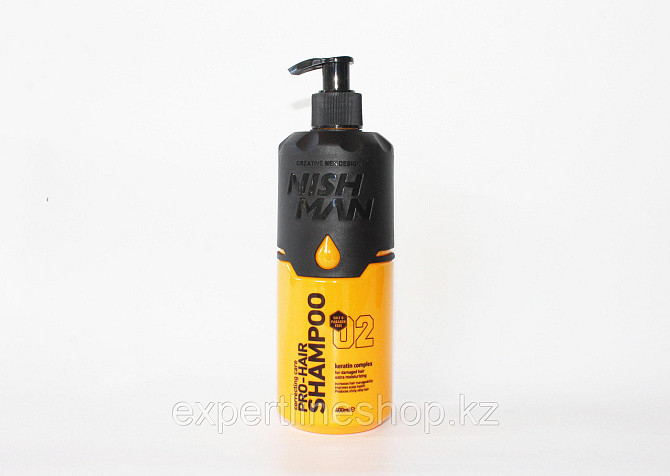 Шампунь очищающий "NISHMAN Pro-Hair Shampoo - 01 Keratin Complex" для нормальных волос 400 мл Алматы - изображение 1
