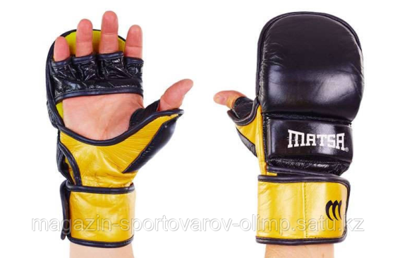 Перчатки для смешанных единоборств MMA Кожа Matsa Astana
