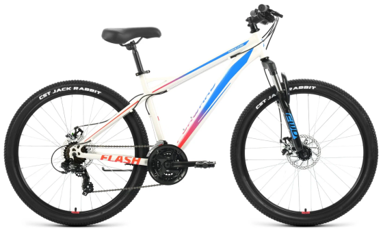 Горный велосипед Forward Flash 26 2.0 D, рост 19", белый/голубой Atyrau