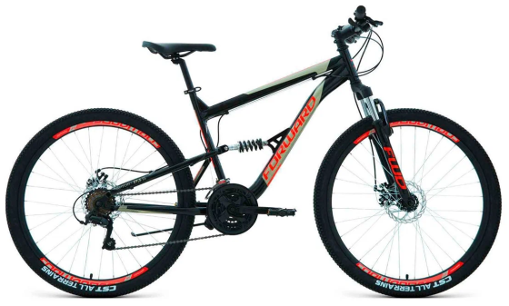 Горный велосипед Forward Raptor 27,5 2.0 D, рост 16", черный/красный Atyrau