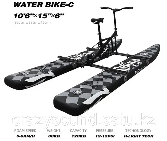 WaterBike надувной чёрный Усть-Каменогорск - изображение 3