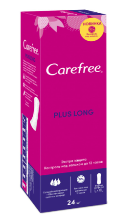 CAREFREE Прокладки Plus Long Ежедневные 24 шт Almaty