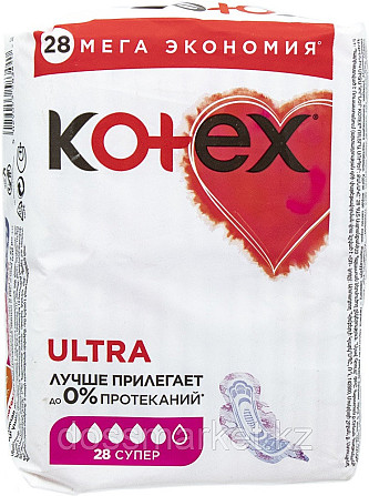 Kotex прокладки Ultra Супер 28 шт Алматы - изображение 1