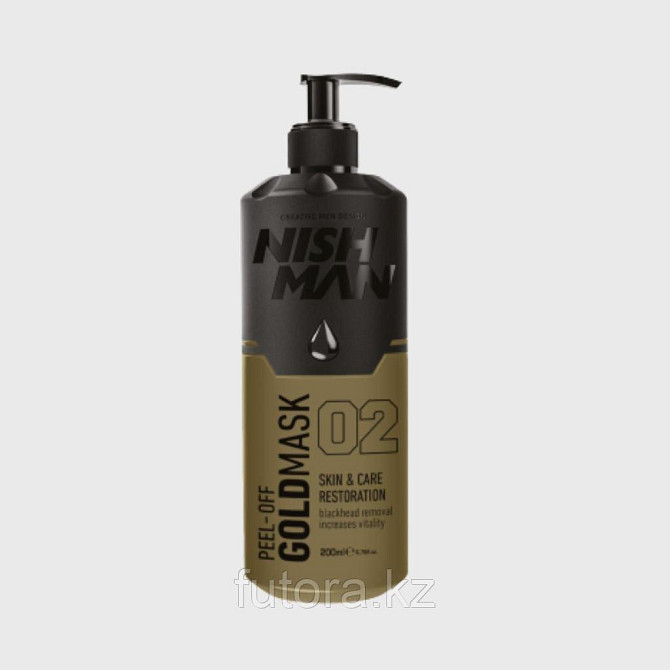 Отшелушивающая маска "NISHMAN Peel-Off Gold Mask" для жирной и комбинированной кожи лица. Almaty - photo 1