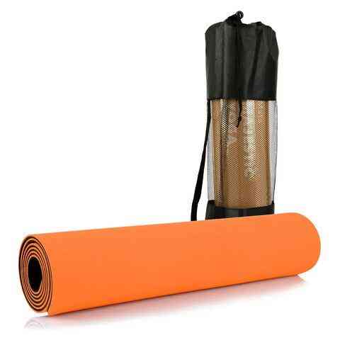 Коврик для занятий йогой и фитнесом в чехле YOGA MAT [6 мм; 1 кг] (Розовый) Алматы
