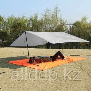 Коврик-Тент-Навес 3в1 для пляжа и пикника - Magic Mat, 290x200 см, в чехле, серый Almaty - photo 1