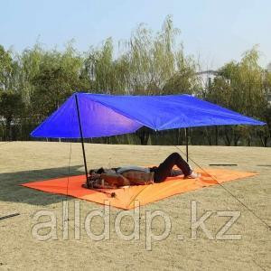 Коврик-Тент-Навес 3в1 для пляжа и пикника - Magic Mat, 290x200 см, в чехле, васильковый Almaty - photo 2