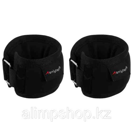 Утяжелители на запястье ONLYTOP, 2 шт. х 100 г, цвет чёрный Almaty