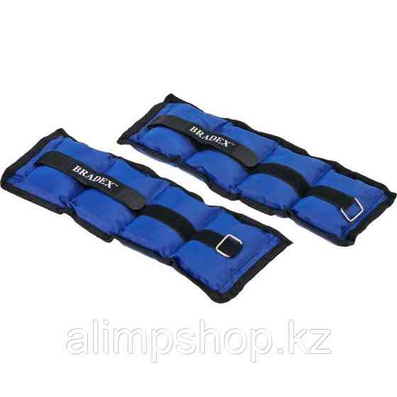 Утяжелители для рук и ног Bradex SF 0741, синие, полиэстер, 2 шт х 1 кг Almaty
