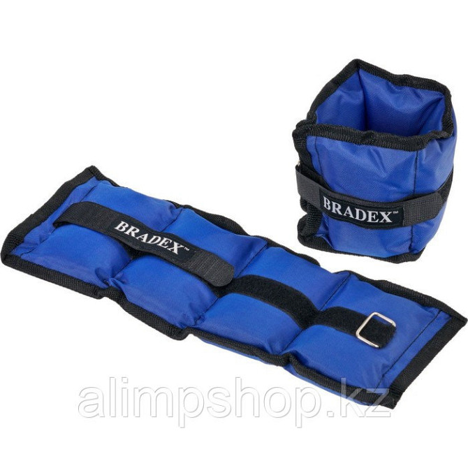 Утяжелители для рук и ног Bradex SF 0741, синие, полиэстер, 2 шт х 1 кг Алматы - изображение 1