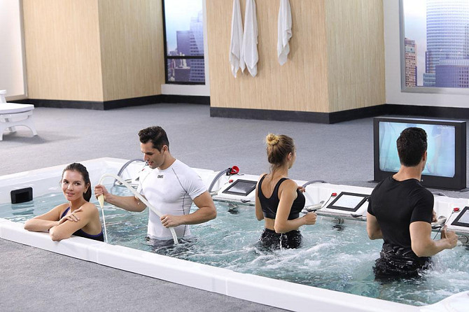 Фитнес Бассейн JNJ SPAS с пятью беговыми дорожками iTreadmill 5 Pools SPA-8398 Размеры: 6500х2280х13 Алматы - изображение 3