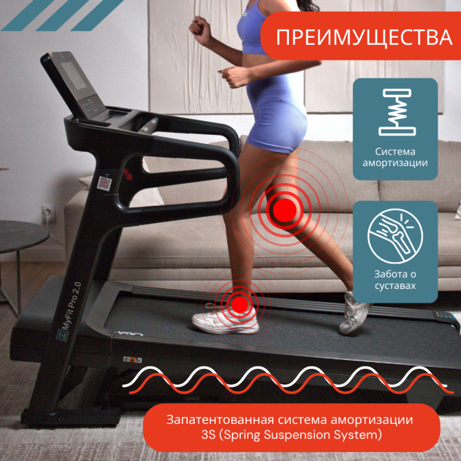 Беговая дорожка MyFit Pro 2.0 от Casa&More Almaty - photo 2