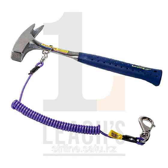 Estwing Hammer with Podger Claw - Vinyl Handle, Milled Face c/w HD Tool Safety Rope / Estwing Кровел Атырау