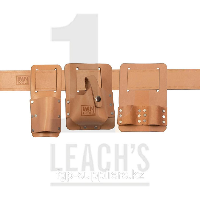 IMN Contractors Leather Belt Set - Natural / IMN кожаный ремень с кобурами - натуральный Атырау - изображение 2