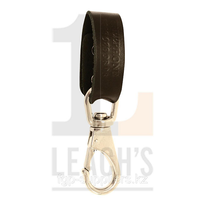 Leach's Flat Spanner Clip - Black Leather / Leach's Плоский зажим для гаечного ключа - черная кожа Атырау - изображение 2