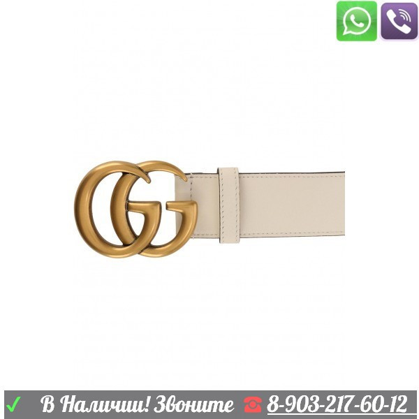 Ремень Gucci Marmont белый Алматы - изображение 3