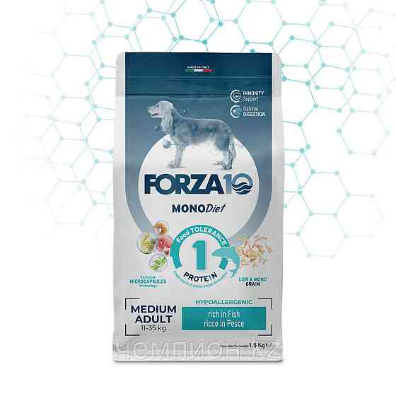11731 Forza10 Medium Diet pesce, Форца10 диетический корм из рыбы для собак средних пород, 12кг. Алматы