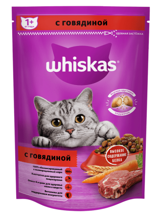 Вискас Сухой корм для кошек, Говядина, 350 гр Астана