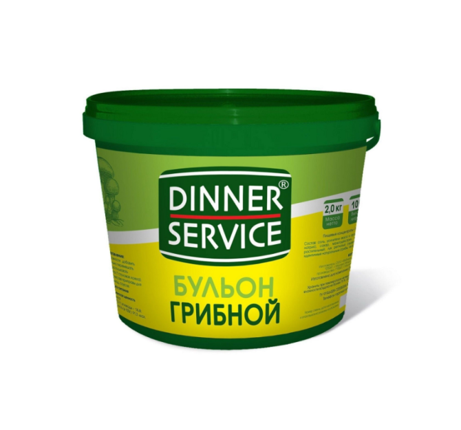 Грибной бульон (концентрат пищевой) DINNER SERVICE, пластиковое ведро 2 кг Almaty - photo 1