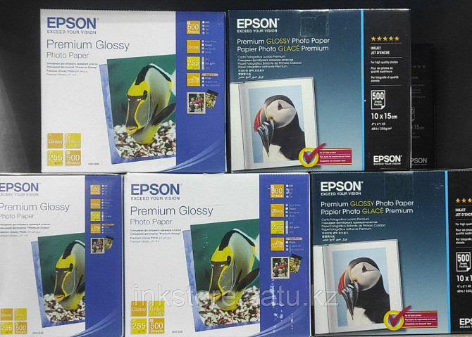 Глянцевая фотобумага Epson Premium Glossy Photo Paper, 10x15 см, 255 г, 500 листов Pavlodar - photo 1