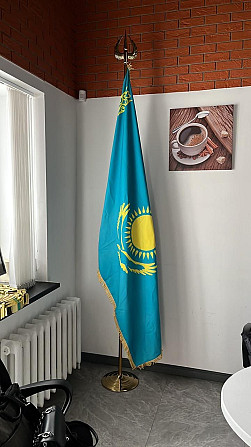 Флаг РК 1х2 атлас и габардин с бахрамой Almaty - photo 4