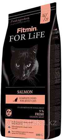 Fitmin cat For Life Salmon корм для взрослых кошек с лососем, 400г Almaty