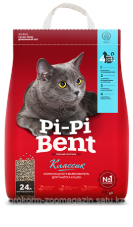Pi-Pi Bent Классик без запаха бентонитовый комкующийся, 24 л Нур-Султан - изображение 1