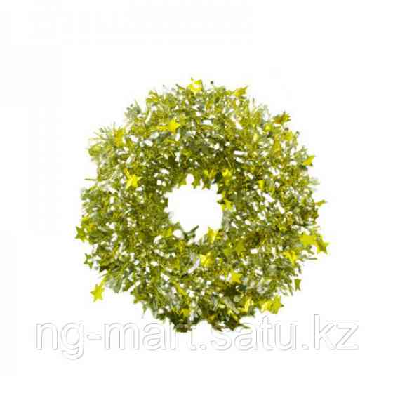 Венок новогодний YELLOW STARS Almaty