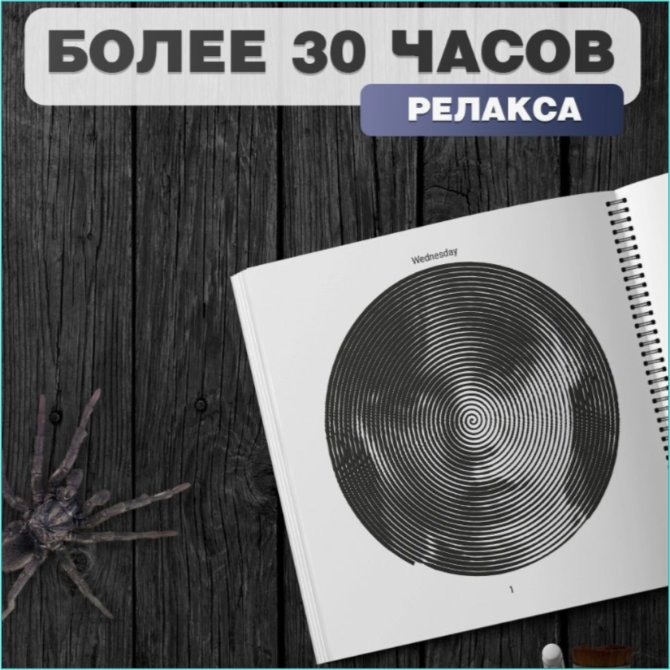 Спиральная раскраска-антистресс "Wednesday (Уэнсдей)" Алматы - изображение 3