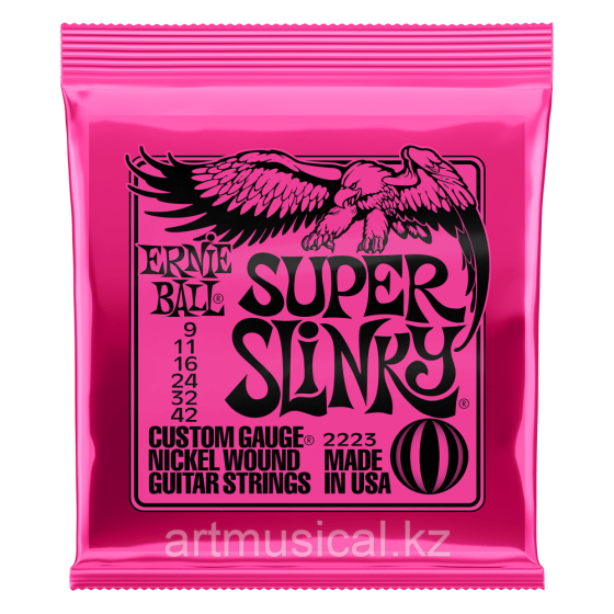 Струны для электрогитары Ernie Ball 9-42 2223 Super Slinky Алматы