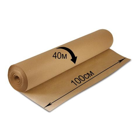Крафт-бумага в рулоне, 1000 мм x 40 м, плотность 78 г/м2, Марка А (Коммунар), BRAUBERG, 440148 Алматы - изображение 1
