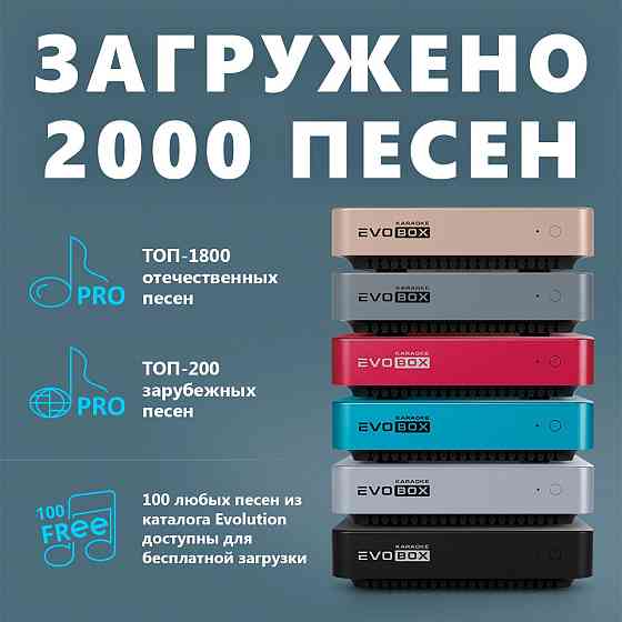 Караоке-система для дома EVOBOX и микрофоны в комплекте Астана