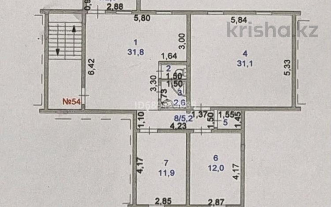 4-комнатная квартира продажа, 100 м², 2/5 этаж, Абылайхана 60 Shchuchinsk - photo 5