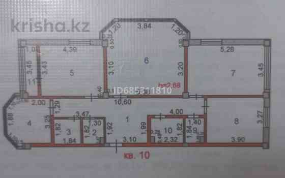 4-комнатная квартира продажа, 112.9 м², 4/9 этаж, 4 пер Капал 2А - Ул.Капал Тараз