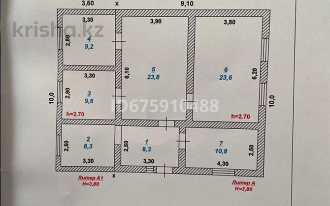 5-комнатный дом продажа, 150 м², 8 соток, мкр Кайтпас 1 - Айбол остановкага жакын Шымкент - изображение 6