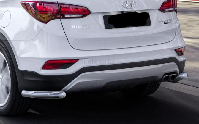 Защита заднего бампера Hyundai Santa fe 2018 Шымкент - изображение 1