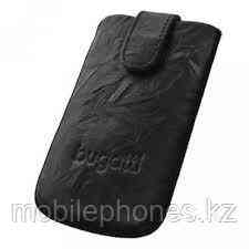Чехол универсальный Bugatti SlimCase Leather Uni, Carbon Black Алматы