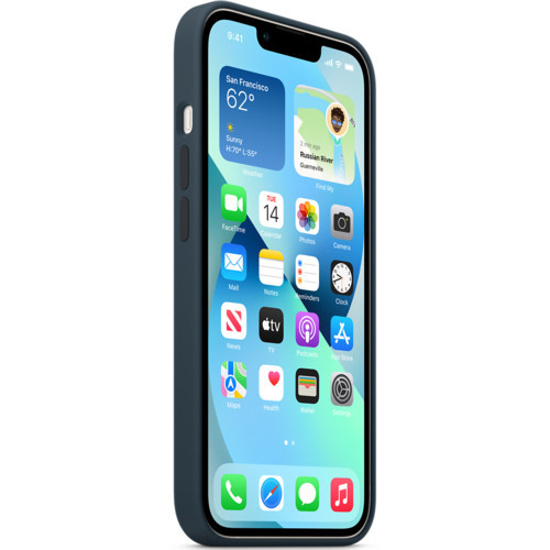 на Apple Apple Чехол iPhone 13 Silicone Case with MagSafe – Abyss Blue Алматы - изображение 1