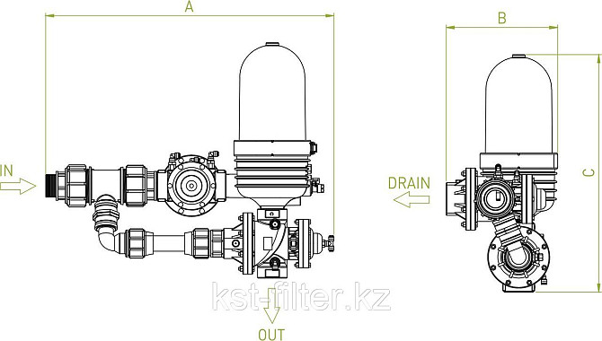 Дисковый автоматический самопромывной фильтр Arkal 2" SpinKlinTM Compact Filter 20м3/час Алматы - изображение 2