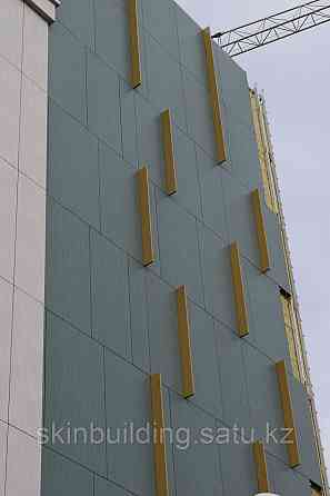 Внешняя отделка здания из hpl панелей Fundermax Астана