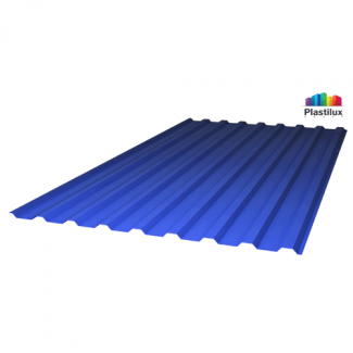Профилированный поликарбонат МП-20 (У) СТАНДАРТ, цвет синий, размер 1150x2000 мм, толщина 0,8 мм Аксу