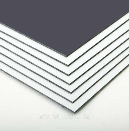 Алюминиевые композитные панели GROSSBOND (АЛЮКОБОНД), толщина стенки 0,21 мм графитовый, 1.22 х 4 м Актобе