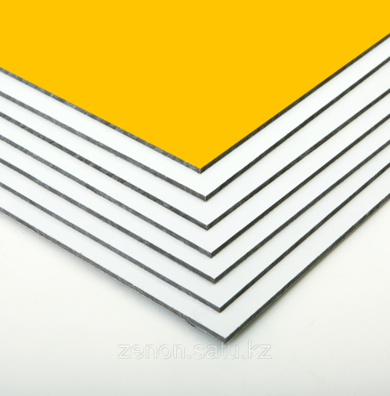 Алюминиевые композитные панели GROSSBOND (АЛЮКОБОНД), толщина стенки 0,21 мм желтый, 1.22 х 4 м Актобе