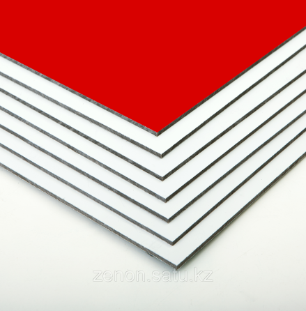 Алюминиевые композитные панели GROSSBOND (АЛЮКОБОНД), толщина стенки 0,21 мм красный, 1.22 х 4 м Актобе