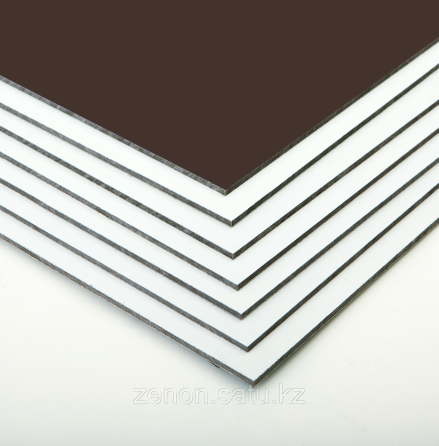 Алюминиевые композитные панели GROSSBOND (АЛЮКОБОНД), толщина стенки 0,21 мм коричневый, 1.22 х 4 м Актобе