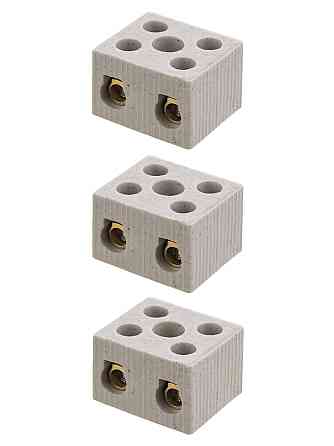 Керамический блок зажимов 30 Ампер 2 пары контактов с крепежным отверстием TDM Уральск